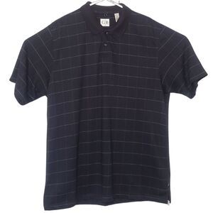Geoffrey Beene Polo Shirt Mens Large Cotton Blend Charcoal Grey New Without Tags